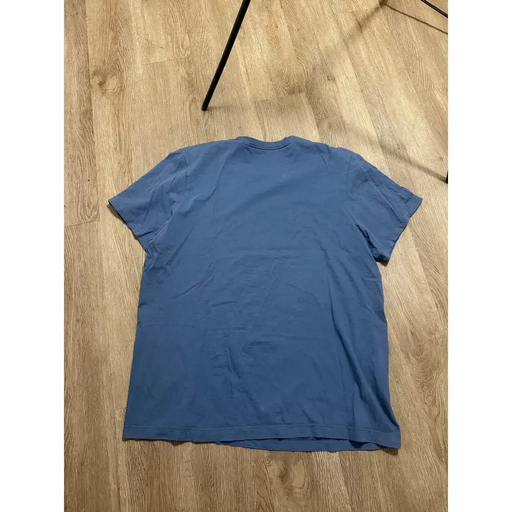 Nike Air T Shirt Mens Large Blue Graphic Swoosh Logo Short Sleeve Casual Tee
